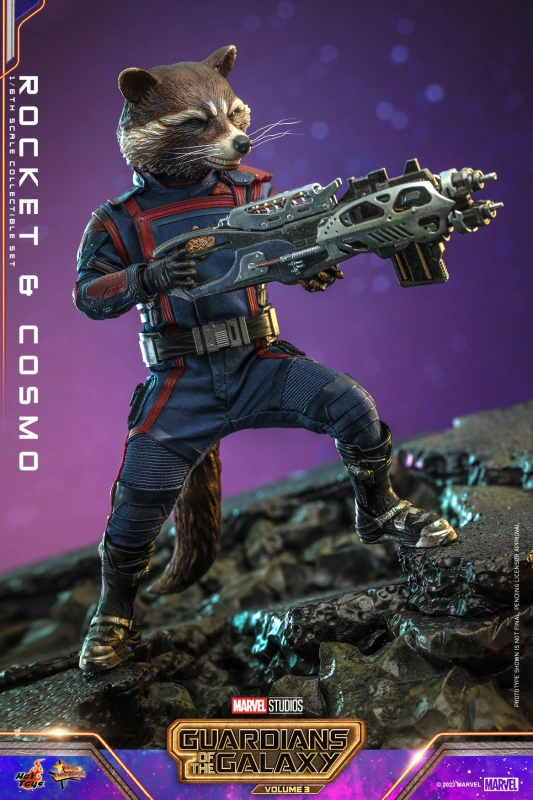 In Stock Hot Toys MMS708 Guardians of the Galaxy 3 Rocket and Cosmo Set 1/6 Figure NEW
