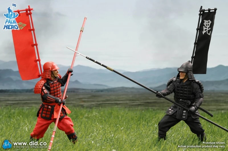 In stock DID XJ80016A XJ80016B Palm Hero Japan Samurai Sengoku Soldier Red 1/12 Action Figure New