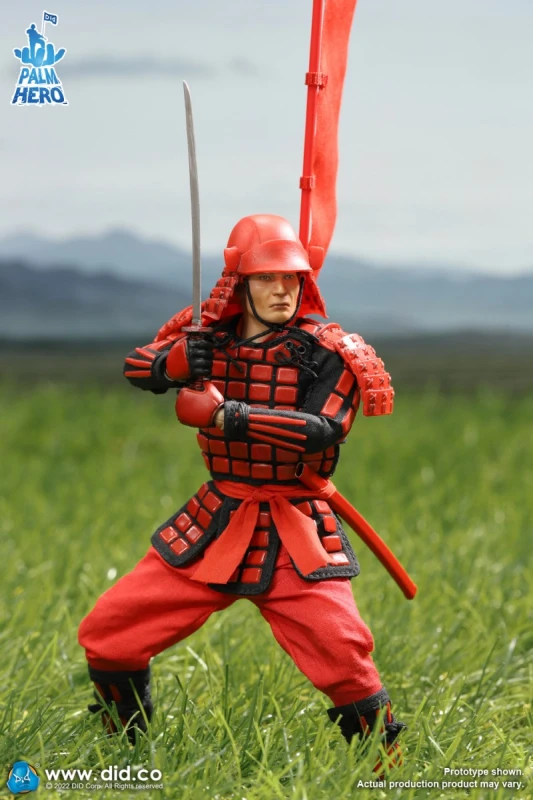 In stock DID XJ80016A XJ80016B Palm Hero Japan Samurai Sengoku Soldier Red 1/12 Action Figure New
