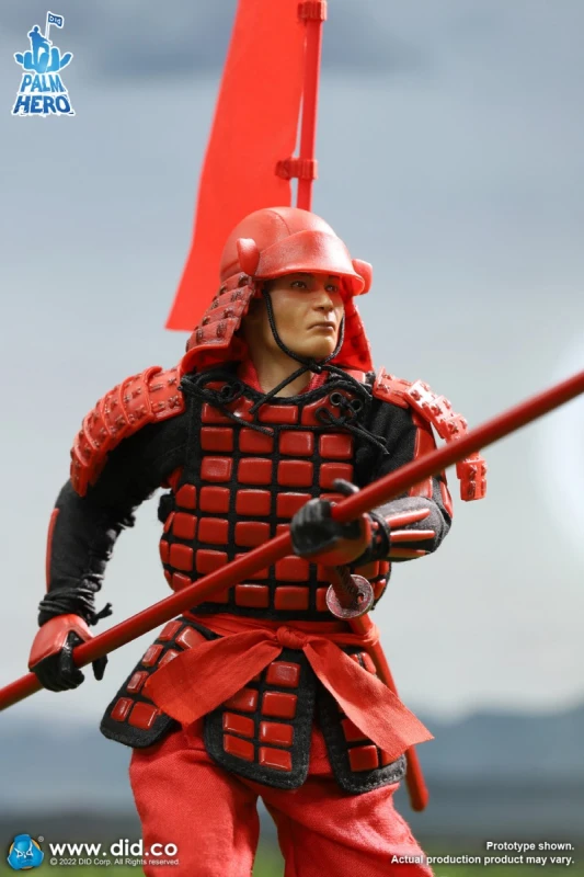In stock DID XJ80016A XJ80016B Palm Hero Japan Samurai Sengoku Soldier Red 1/12 Action Figure New