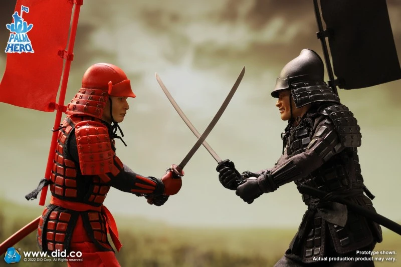 In stock DID XJ80016A XJ80016B Palm Hero Japan Samurai Sengoku Soldier Red 1/12 Action Figure New
