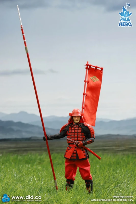 In stock DID XJ80016A XJ80016B Palm Hero Japan Samurai Sengoku Soldier Red 1/12 Action Figure New