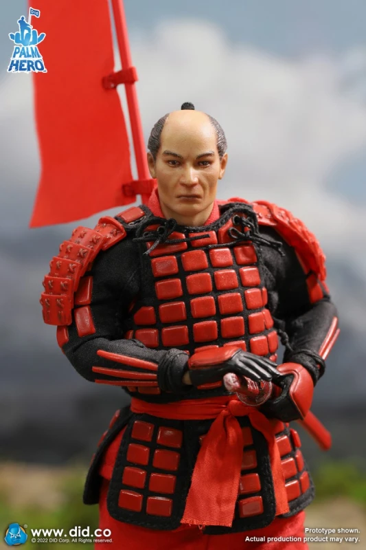In stock DID XJ80016A XJ80016B Palm Hero Japan Samurai Sengoku Soldier Red 1/12 Action Figure New