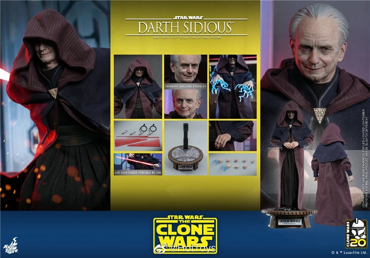 In Stock Hot Toys 1/6 TMS102 Star Wars The Clone Wars Darth Sidious 1/6 Figure