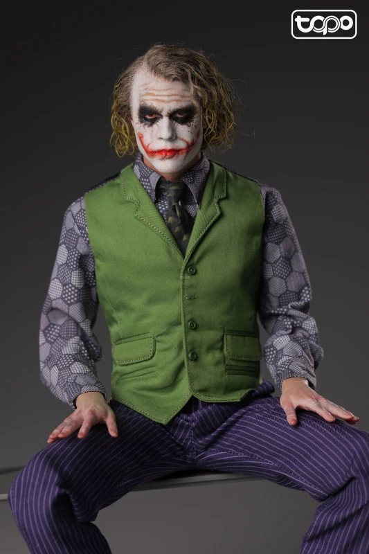 INSTOCK TOPO TP007 1/6 Scale Men Soldier Batman JOKER Heathley Purple Long Coat Set Upgraded Version For 12-inch Action Figure Toys