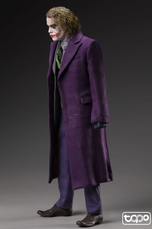 INSTOCK TOPO TP007 1/6 Scale Men Soldier Batman JOKER Heathley Purple Long Coat Set Upgraded Version For 12-inch Action Figure Toys