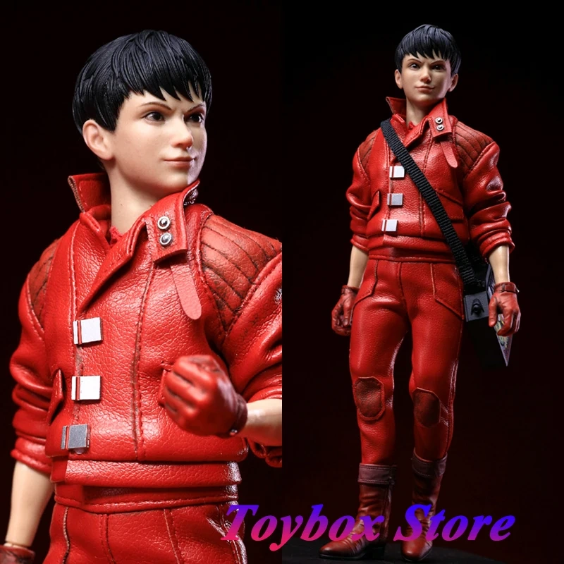 POR TOYS 1/12 Red Leather Motorcycle Boy Kaneda Akira Action Figure Mini Delicate 6" Full Set Soldier Model Fans Collection