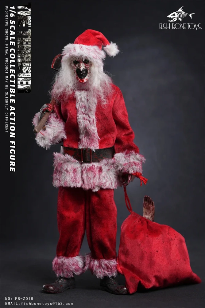 In Stock FISH BONETOYS 1/6 FB-Z018 Terrifier Broken Soul Clown Halloween Killer Frenzy Full Set 12in Male Action Figure Model
