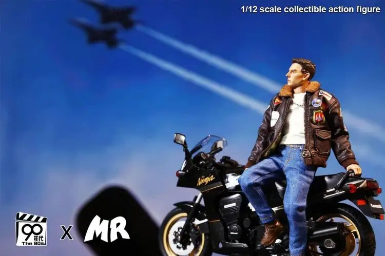 MR. FIGURE X 90S MRF90S-001 1/12 Scale Soldier Leather Jacket Major Of The Air Force Tom Cruise 6'' Full Set Action Figure Body
