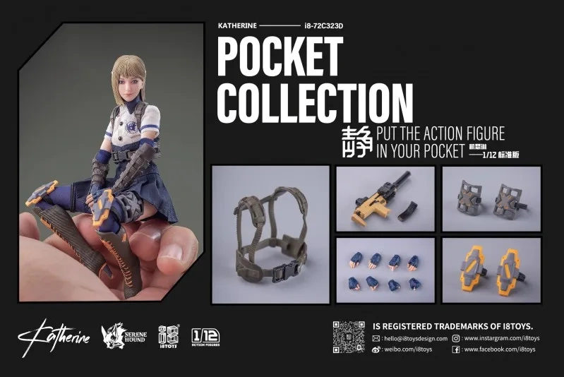 In Stock I8toys i8-72C323 1/12 Scale Female Hunting Witches Katherine Crystal Moving Eye Full Set 6in Action Figures Model