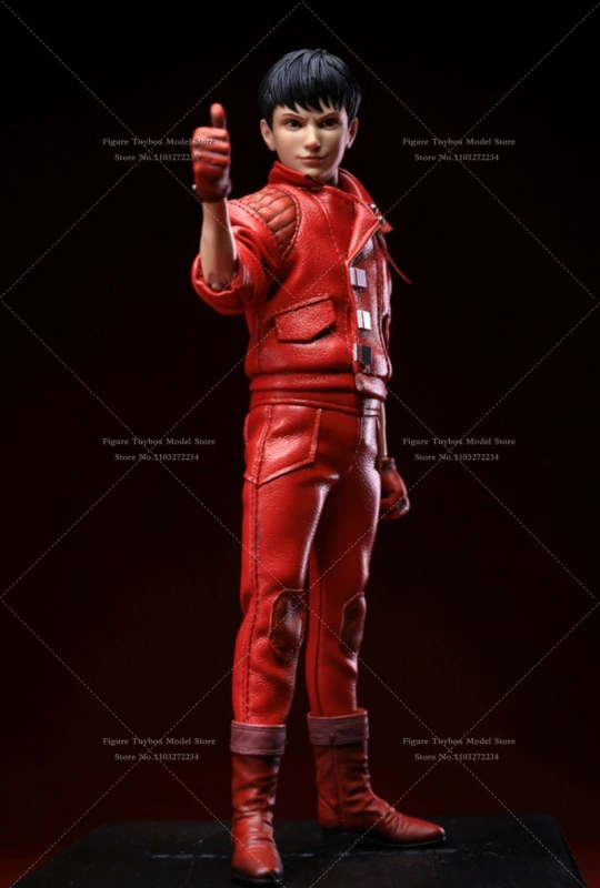 POR TOYS 1/12 Red Leather Motorcycle Boy Kaneda Akira Action Figure Mini Delicate 6" Full Set Soldier Model Fans Collection