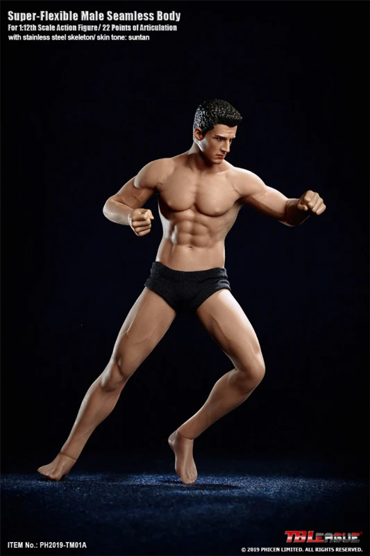 TBLeague TM01A TM02A 1/12 Athlete Boxer Body Super Flexible Seamless Body With Head 6in Male Soldier Combat Muscle Action Figure