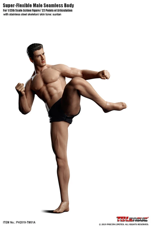 TBLeague TM01A TM02A 1/12 Athlete Boxer Body Super Flexible Seamless Body With Head 6in Male Soldier Combat Muscle Action Figure