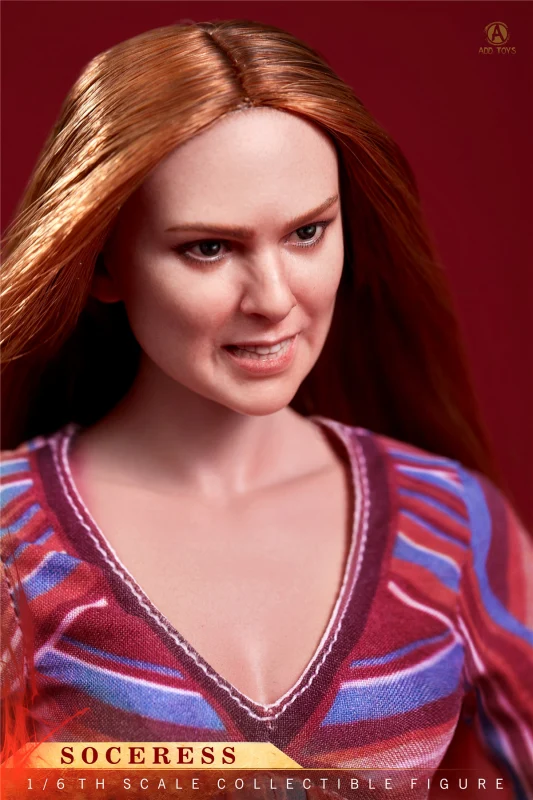 ADD TOYS AD-012 1/6 Scarlet Witch Pregnant Version Movable Female Action Figure Double Head Sculpt Ornament 12" Full Set Soldier
