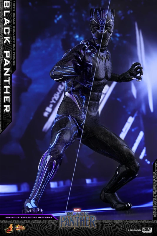 In Stock Hot Toys 1/6 MMS470 Black Panther 12" Collectible Action Figure Toy New