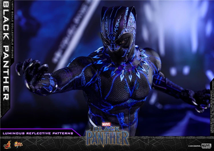 In Stock Hot Toys 1/6 MMS470 Black Panther 12" Collectible Action Figure Toy New