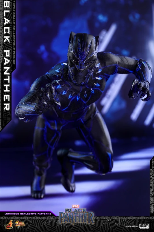 In Stock Hot Toys 1/6 MMS470 Black Panther 12" Collectible Action Figure Toy New