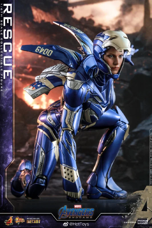 In Stock Hot Toys MMS538D32 1/6 Figure Avengers Endgame MK49 Pepper Potts Rescue Suit NEW