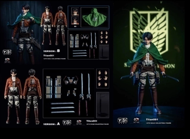 In Stock YIBO TOYS 1/6  YB-R2013B Attack on Titan Levi Ackerman Action Figure Model