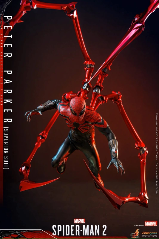 In Stock Hot Toys VGM61 Marvel's Spider-Man 2 Peter Parker (Superior Suit) Figure