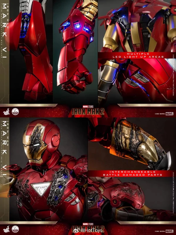 In Stock Hot Toys QS025 1/4 Scale Iron Man 2 Mark 6 VI Action Figure Collectible