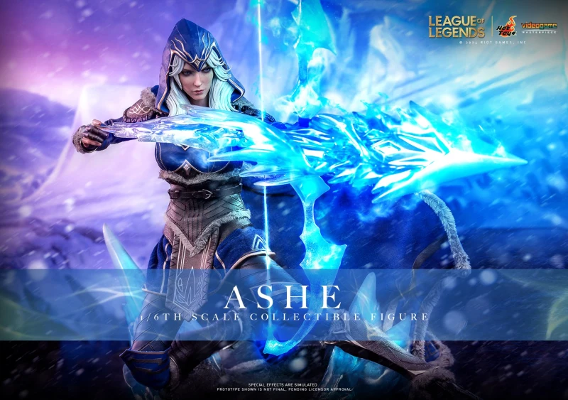 In Stock  HotToys HT VGM60 1/6 LOL Ice Shooter Ashe Action Figure Model Toys