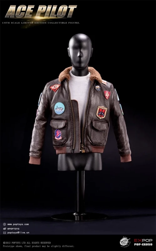 Pre-Sale POPTOYS EX059 1/6 ACE Pilot Mitchell The Gun Action Figure Jacket Ver.