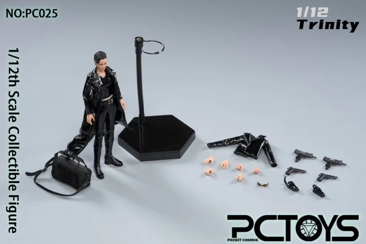 In Stock  PCTOYS 1/12 The Matrix Hacker Slayer Imperial Agent Trinity can move PC025