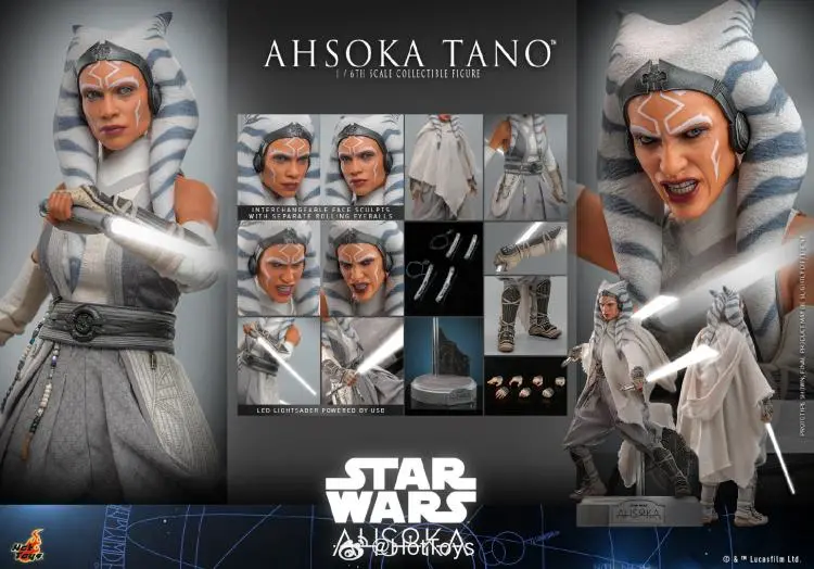 In Stock New Hot Toys TMS118 1/6 Star Wars Ahsoka Tano Collectible Action Figure