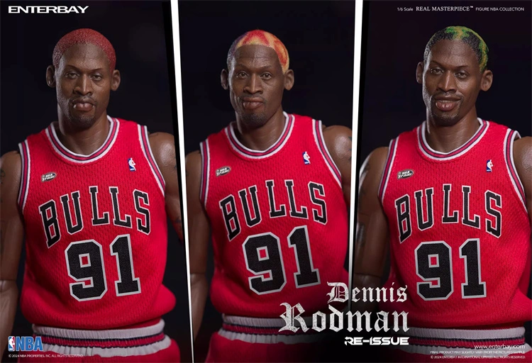 In Stock EB enterbay 1/6 RM-1059 Limited edition replica of NBA Dennis Rodman wax figure