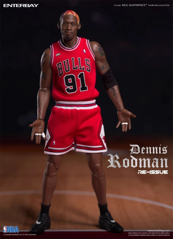 In Stock EB enterbay 1/6 RM-1059 Limited edition replica of NBA Dennis Rodman wax figure