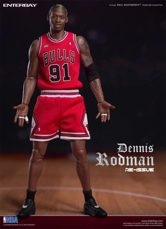 In Stock EB enterbay 1/6 RM-1059 Limited edition replica of NBA Dennis Rodman wax figure