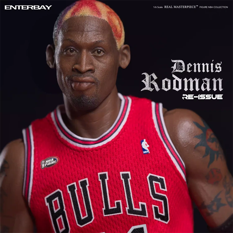 In Stock EB enterbay 1/6 RM-1059 Limited edition replica of NBA Dennis Rodman wax figure