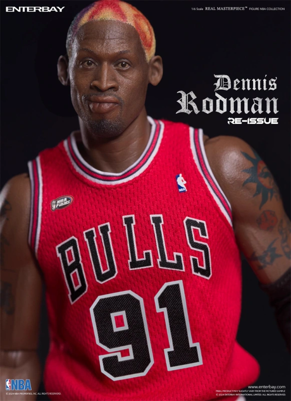 In Stock EB enterbay 1/6 RM-1059 Limited edition replica of NBA Dennis Rodman wax figure