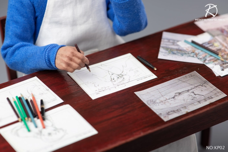 Pre-Sale Kento pro Series KP02 1/6 The old grandpa who loves to draw can be a moving figure
