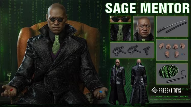 Pre-order PRESENT TOYS PT-sp76 1/6 Sage Mentor Morpheus Male Action Figure Model