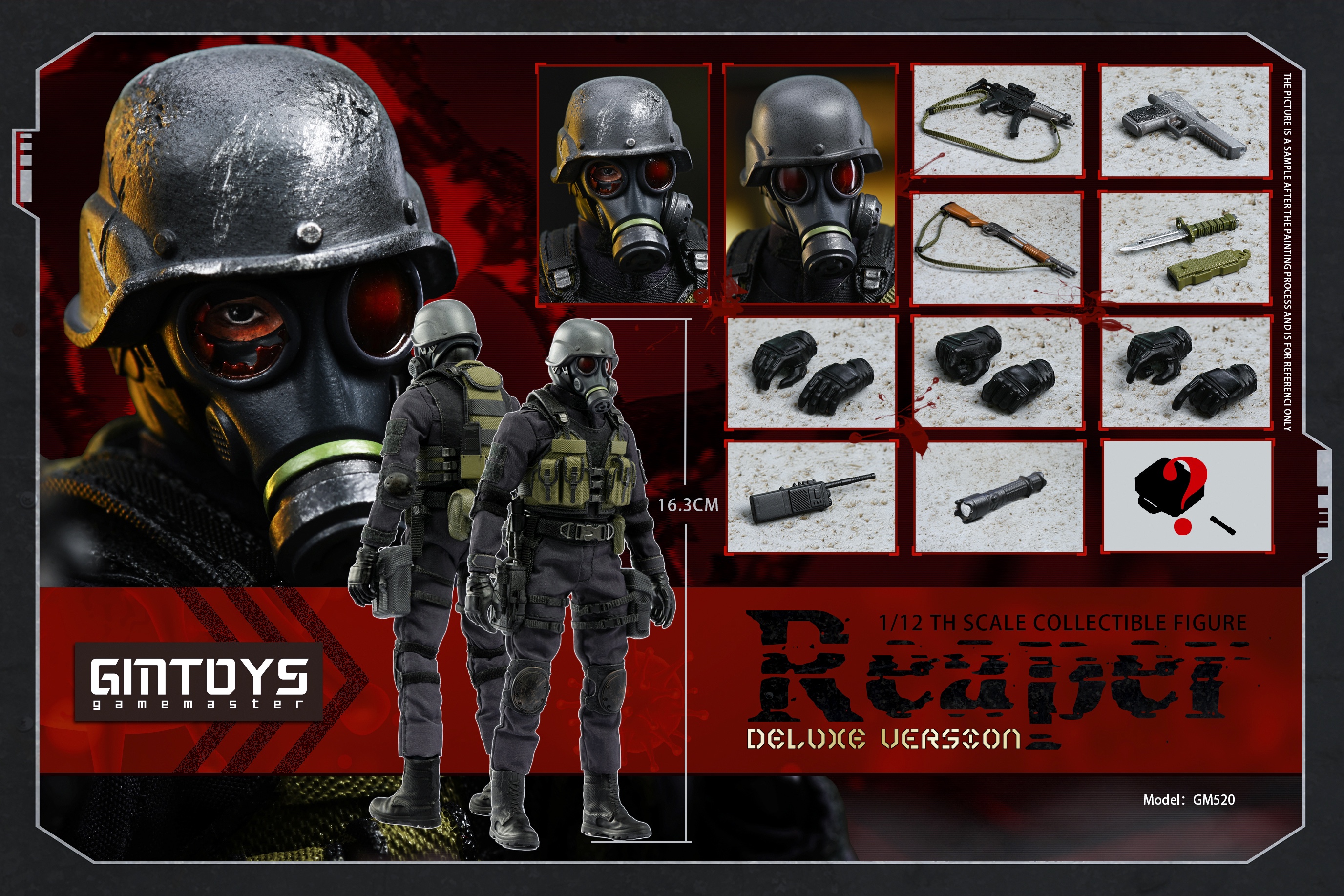 Gmtoys Biohazard6 death hunk 1/12 アクションフ In Stock Gmtoys 1/12 Resident Evil 6-Inch Death Hunk Action