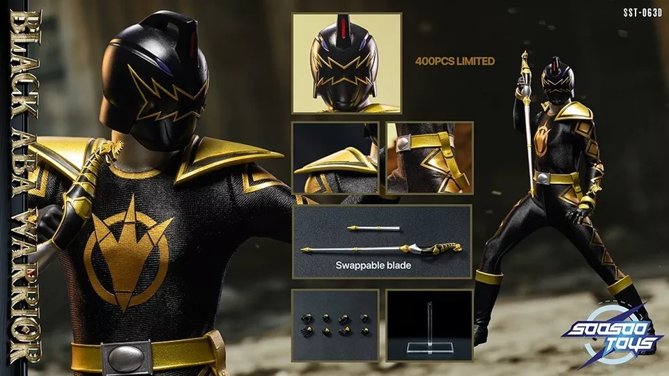 In Stock  Soosootoys SST-063D 1/6 Black Aba Warrior Collectible Action Figure