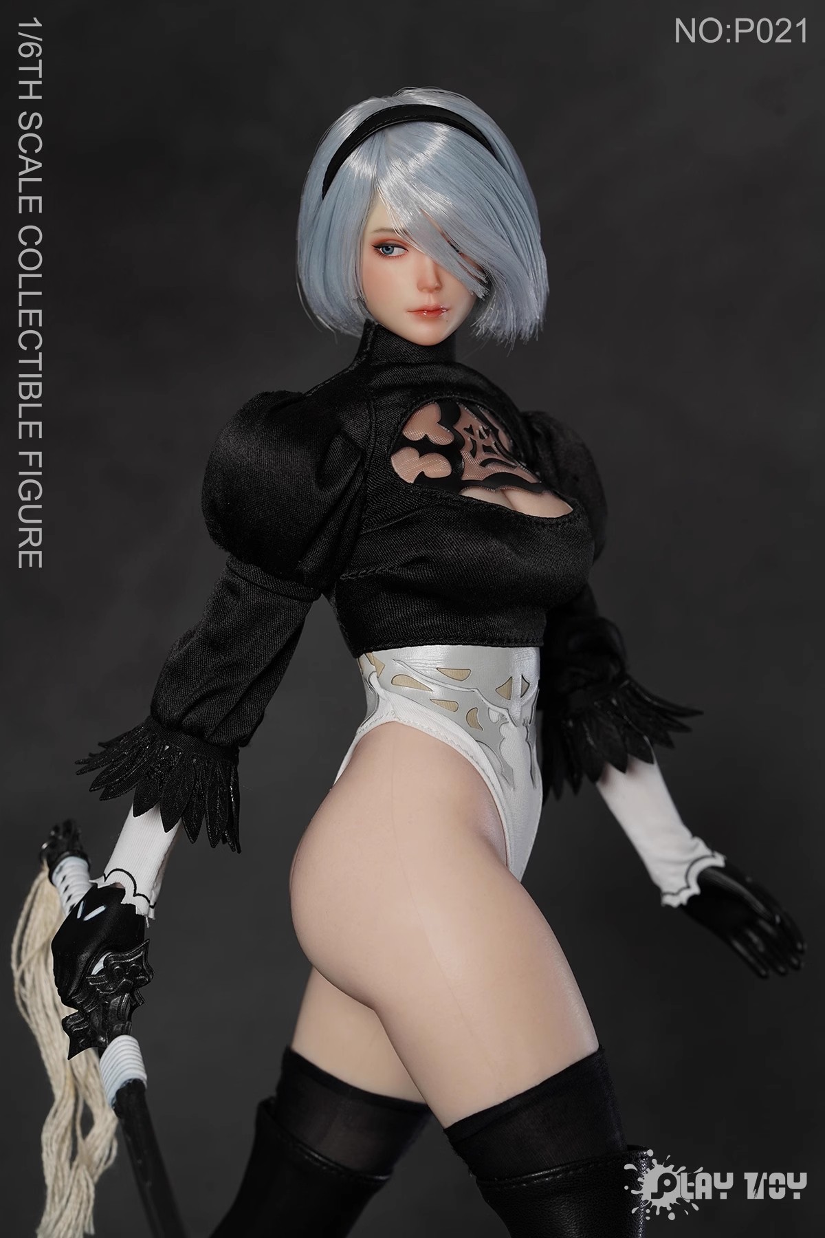 PLAY TOY P021 1/6 2B ニーアオートマタ 眼球可動 素体変更 In Stock PLAY TOY P021 1/6 Humanoid Robot 2B Collectible Action
