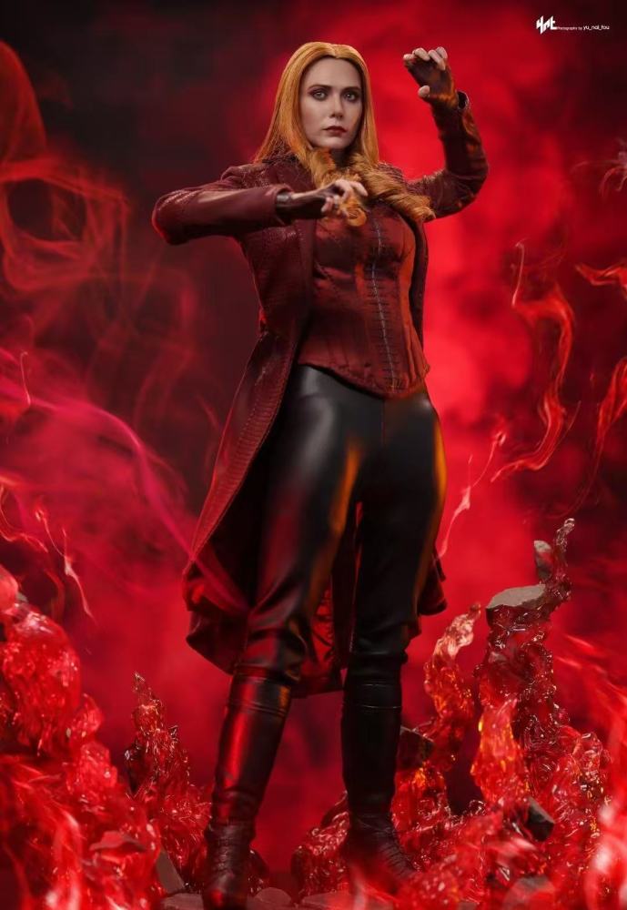 In Stock hottoys HT 1/6 DX36AE Red Witch Wanda Avengers 4 Hair Transplant Version