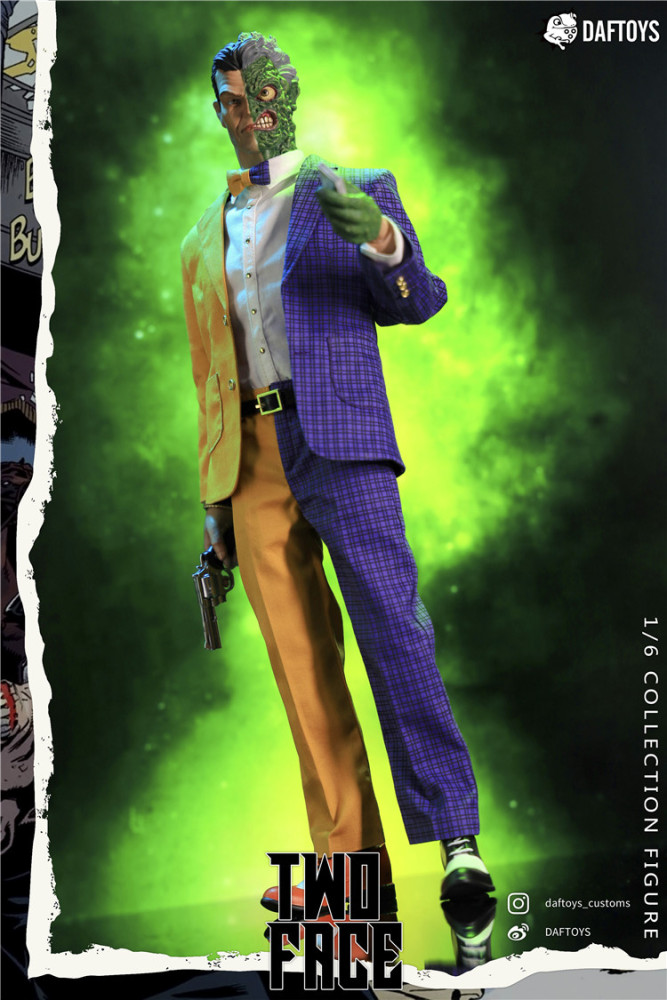 IN STOCK DAFTOYS F06 1/6 Batman Two Face Cartoon Ver. Action Figure Double Head