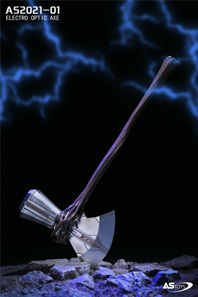 In Stock 1/6 ASTOYS AS2021-01 Thor Battleax Weapon Toy Axe Luminous Version Model Toy