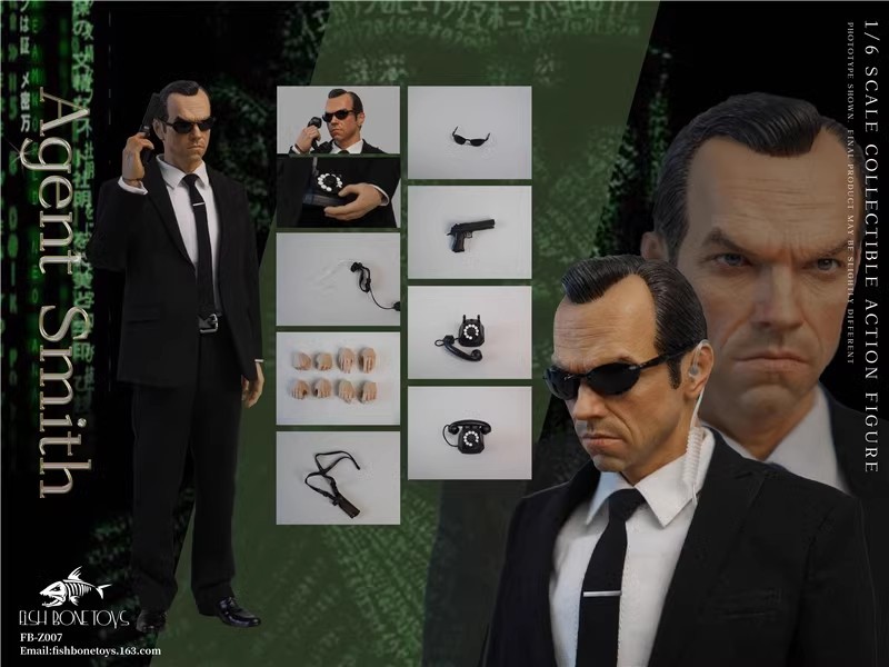 In Stock Fish Bonetoys FB-Z007 Hacker Task Agent Smith 1/6 Action Figure Toy