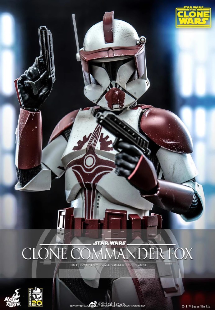 In Stock Hot Toys TMS103 STAR WARS: THE CLONE WARS 1/6 Clone Commander Fox Figure