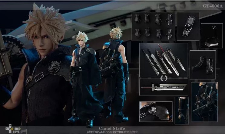 In Stock GAMETOYS Cloud Strife 1/6 GT-006A Male Action Figure Full