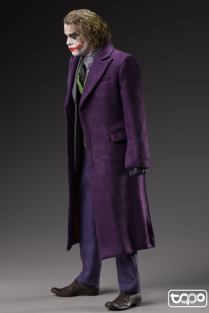 INSTOCK TOPO TP007 1/6 Scale Men Soldier Batman JOKER Heathley Purple Long Coat Set Upgraded Version For 12-inch Action Figure Toys