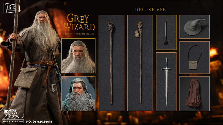 In Stock Hell Cat 1/12 Grey Wizard Action Figure (DYM202401A/B/C)