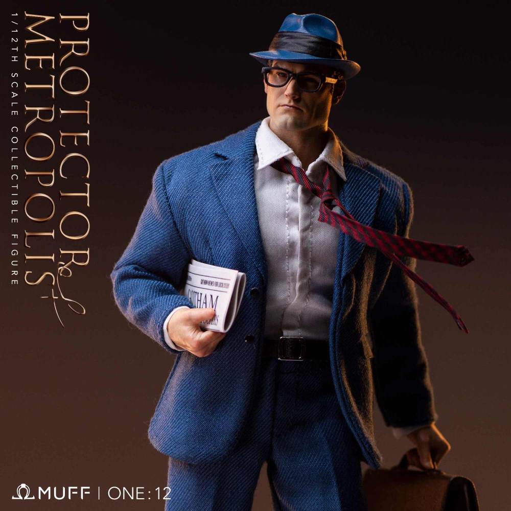 IN STOCK MUFF TOYS 1/12 Superman Metropolis Reporter Clark Kent Action Figure