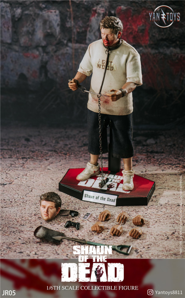 In Stock YANTOYS JR05 1/6 Shaun of the Death Ed Male Action Figure Model Toy