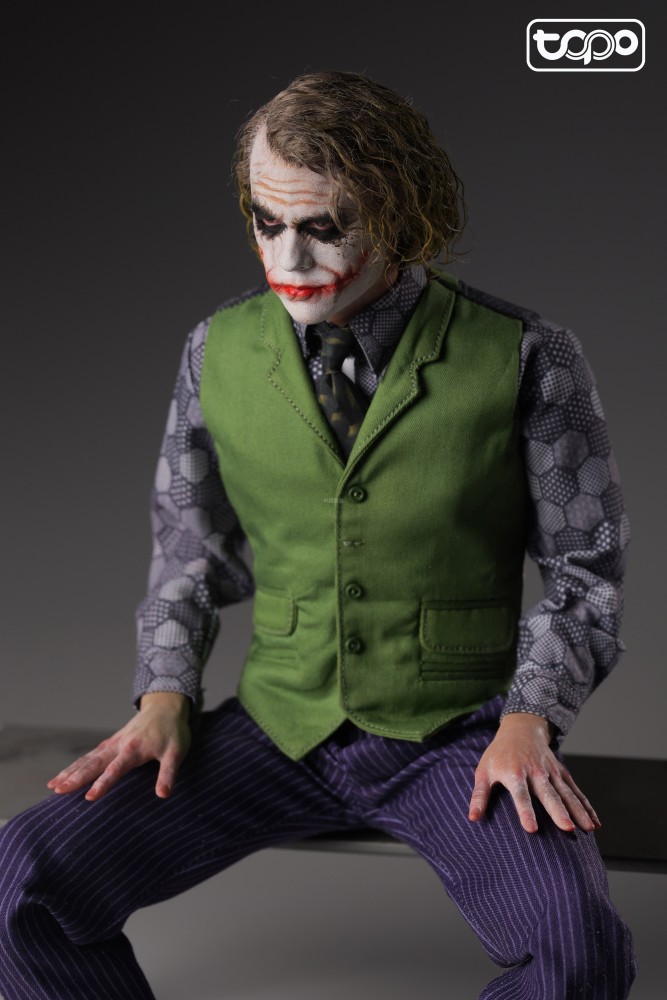 INSTOCK TOPO TP007 1/6 Scale Men Soldier Batman JOKER Heathley Purple Long Coat Set Upgraded Version For 12-inch Action Figure Toys